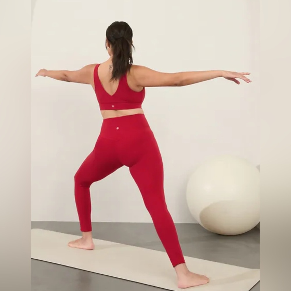 Athleta Red High-Waist Leggings new without tags